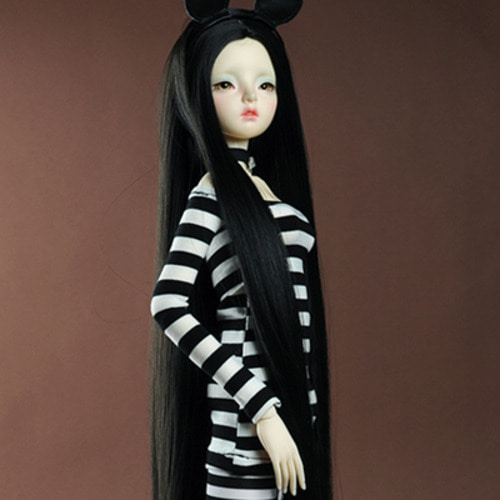 *[8-9&quot;] Risca Long Straight Wig (Black)