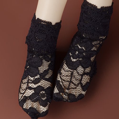 [MSD] ARF Lace Socks (Black)