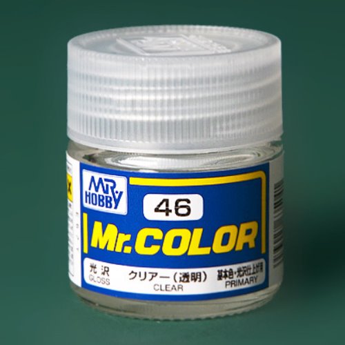 C46 GSI CREOS(군제) Mr.컬러 클리어 투명 유광 도료 병락카